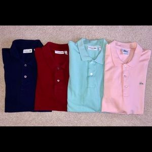 4 Men Lacoste Polo shirts size 7